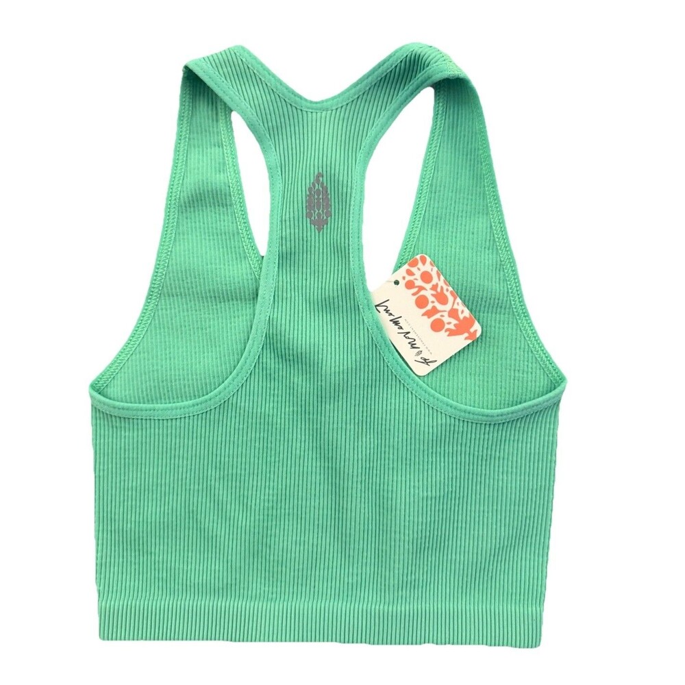 Free People FP Movement Free Throw Crop Tank, Sz XS, Washed Jade, Green, NWT - Picture 2 of 6